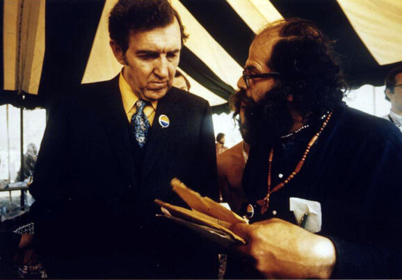 Sen. Edmund Muskie with Allen Ginsberg
